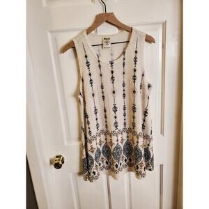 VOCAL SEQUINED WOMENS TANK TOP TUNIC SIZE XL